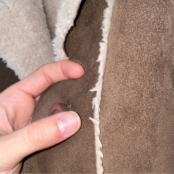 Vintage Telluride Clothing Co Faux Fur Suede Sherpa lined Coat Size XL - Picture 6 of 10